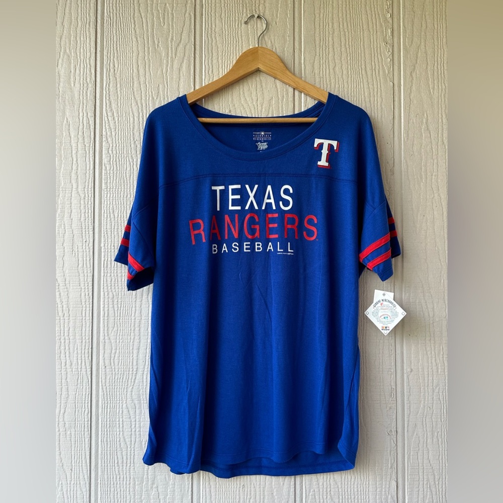 Texas Rangers Blue Baseball Tee